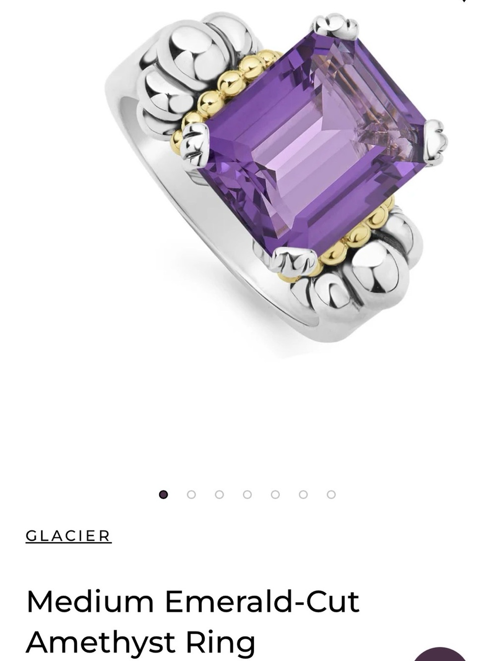LAGOS Sterling Silver Ring with Deep Purple Gemstone